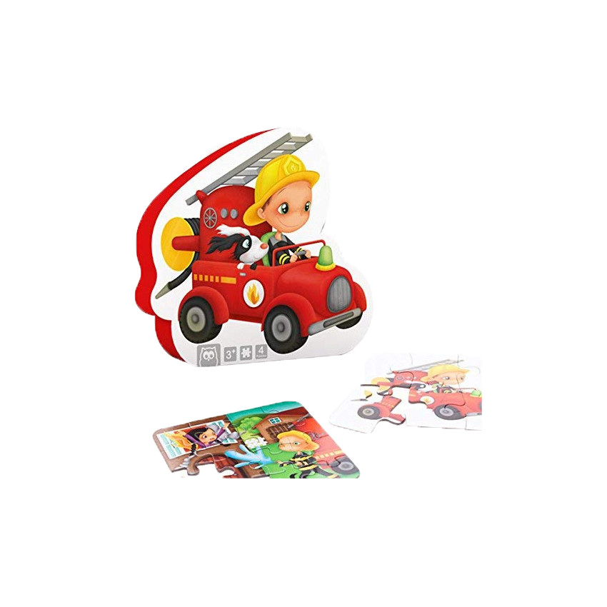 Coffret evolutif de 4 puzzles Pompier Eurekakids