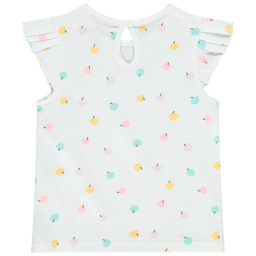 Lot de 2 t-shirts manches courtes volantées pour bébé fille 