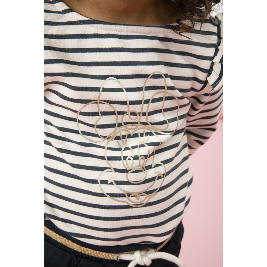 Sweat style marinière Minnie Disney pour bébé fille 