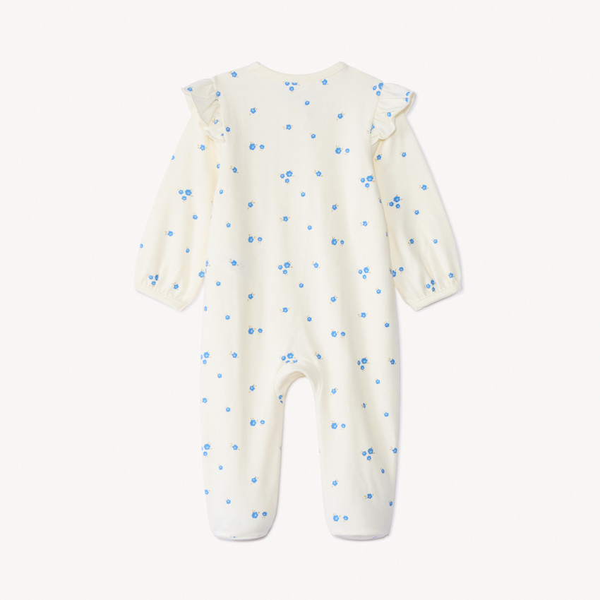Dors-bien zippé à imprimé fleurs pour bébé fille 