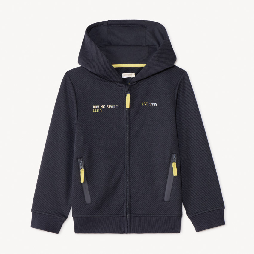 Gilet à capuche en molleton fantaisie pour garçon