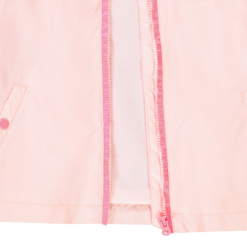 Coupe-vent à capuche rose clair pour bébé fille 