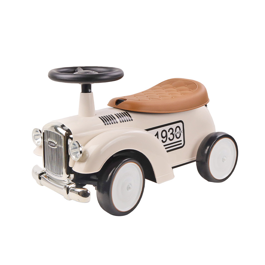 Turbo Challenge - Porteur sonore Rétro Vintage blanc - Ecru