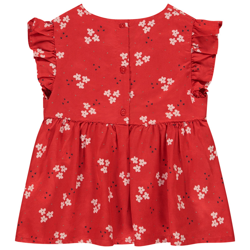 Tunique manches courtes imprimé fleurs pour fille 