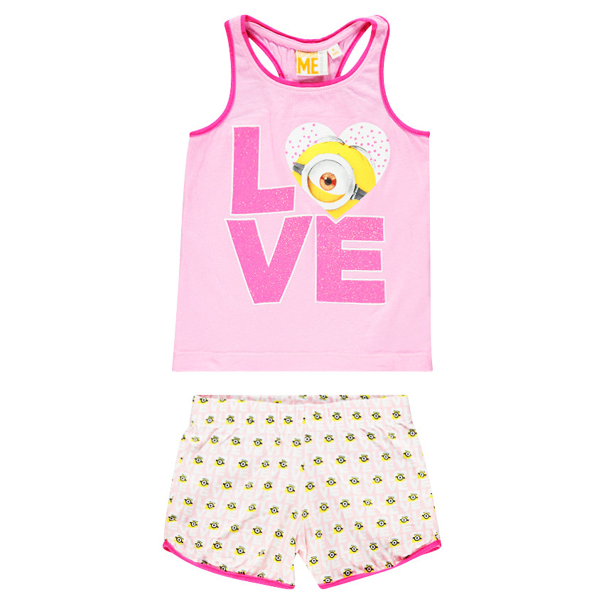 Ensemble pyjama court print et imprimé Les Minions 