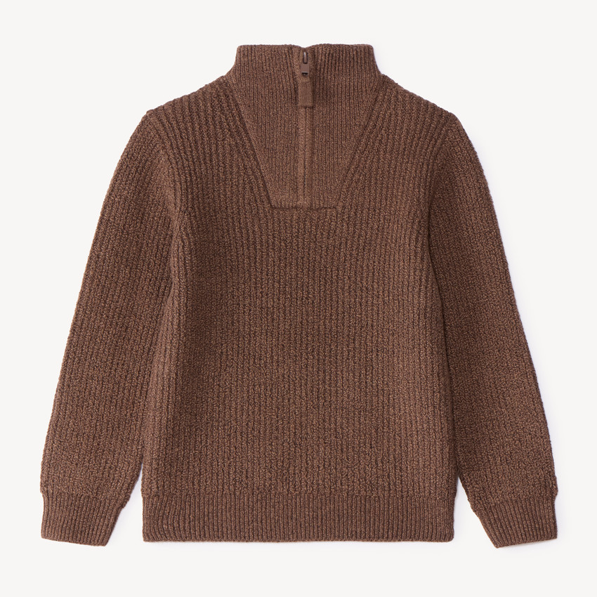 Pull zippé à col camionneur garçon