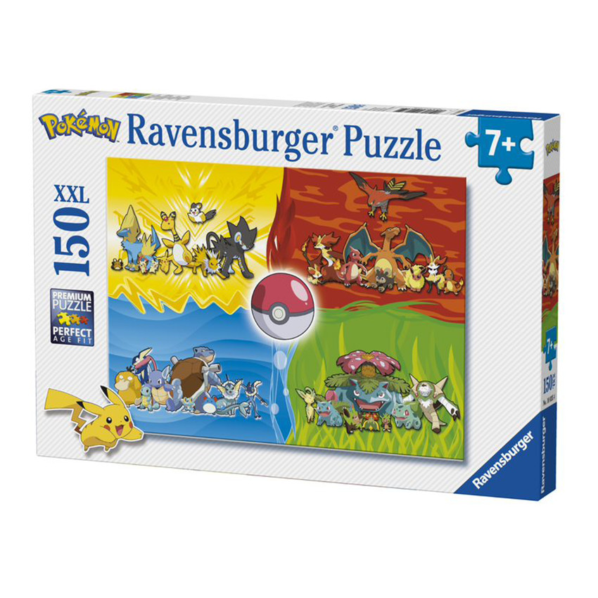 Puzzle 150 Pièces XXL Les Différents Types de Pokémon 