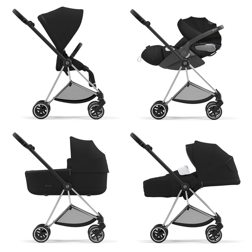 Châssis pour poussette Mios - Chrome Noir 