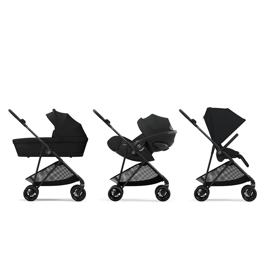 Poussette compacte ultralégère Melio 4 carbon/magic black 