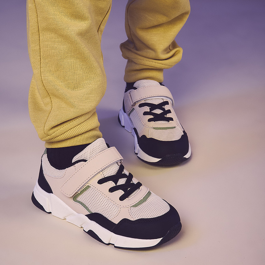 Baskets de sport en mesh avec empiècements pour garçon 