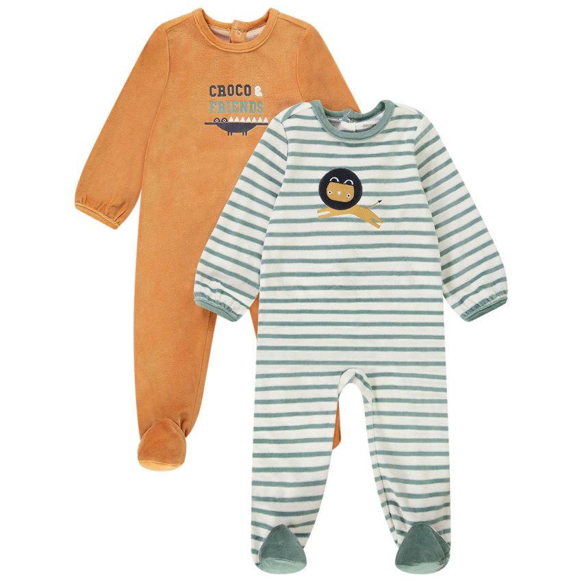 Lot de 2 dors-bien fantaisie pour bébé garçon avec ouvertures différentes selon l'âge