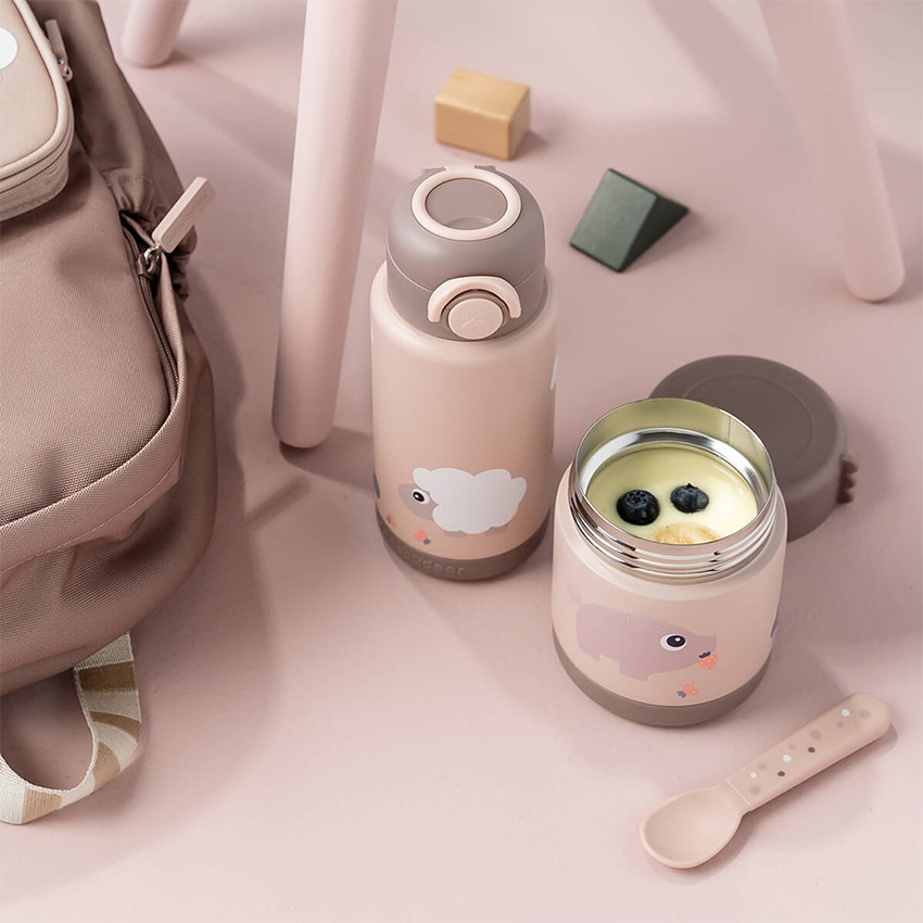 Gourde isotherme 340ml Tiny Farm rose 