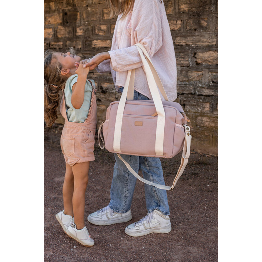 Sac à langer gaze rose poudre – lesjuliettesparis