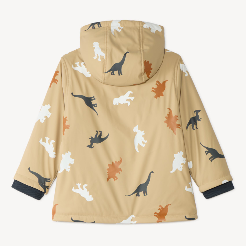 Parka de pluie garçon à capuche et couleurs changeantes 