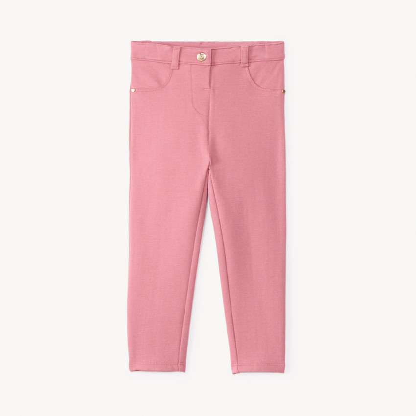 Jegging en molleton uni pour bébé fille