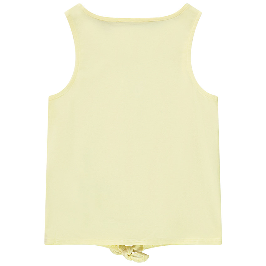 Débardeur à print fantaisie et fleur en tricot pour fille 