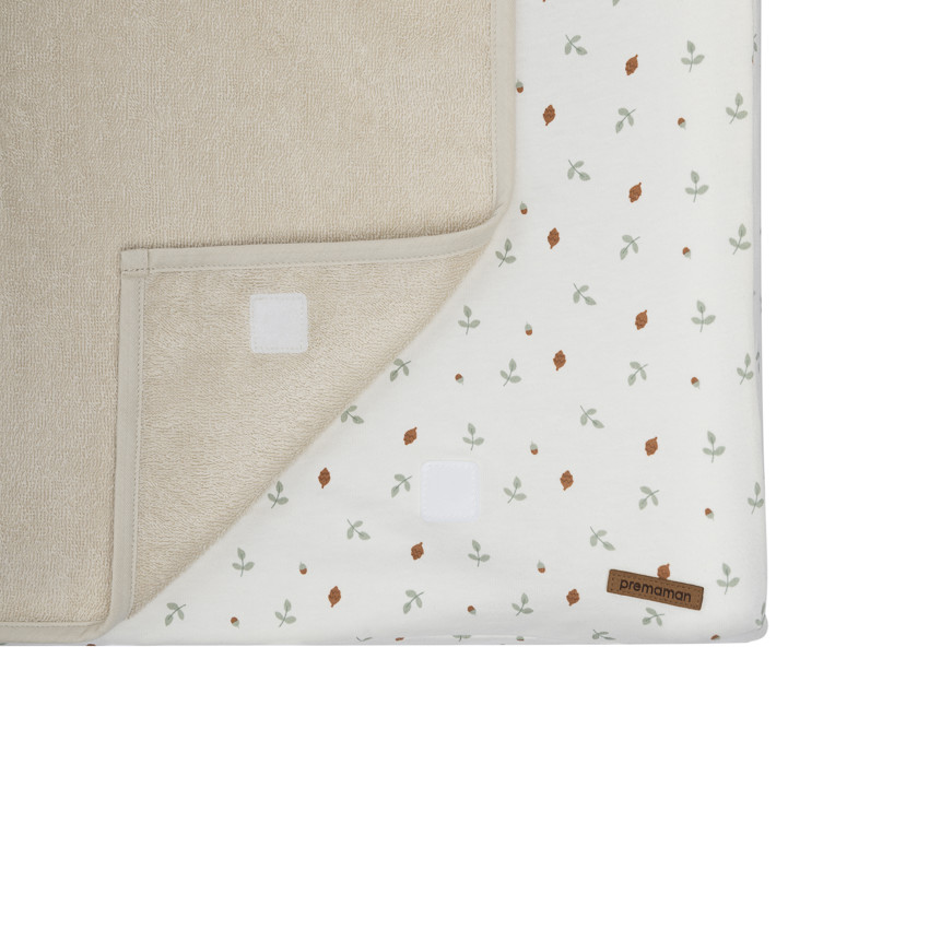 Housse de matelas à langer imprimé Roi des Forêts beige 