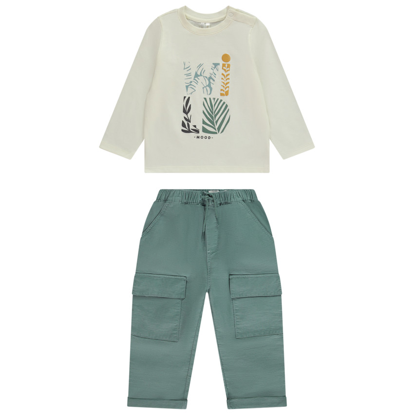 Ensemble 2 pièces t-shirt manches longues pour bébé garçon
