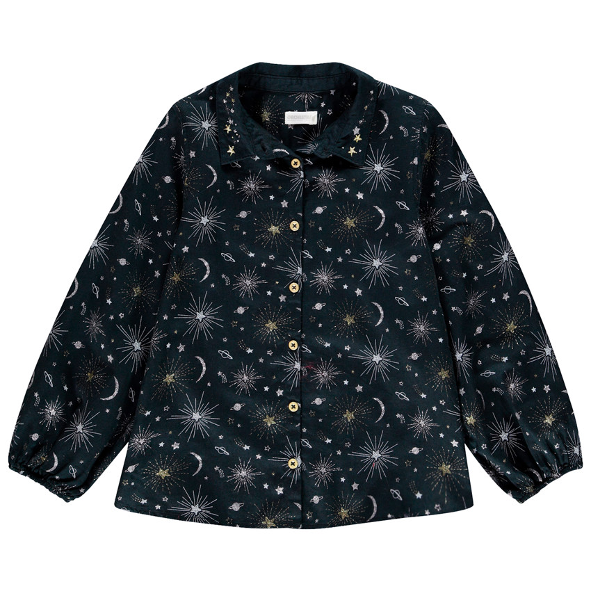 Chemise manches longues à imprimé pailleté pour enfant fille 
