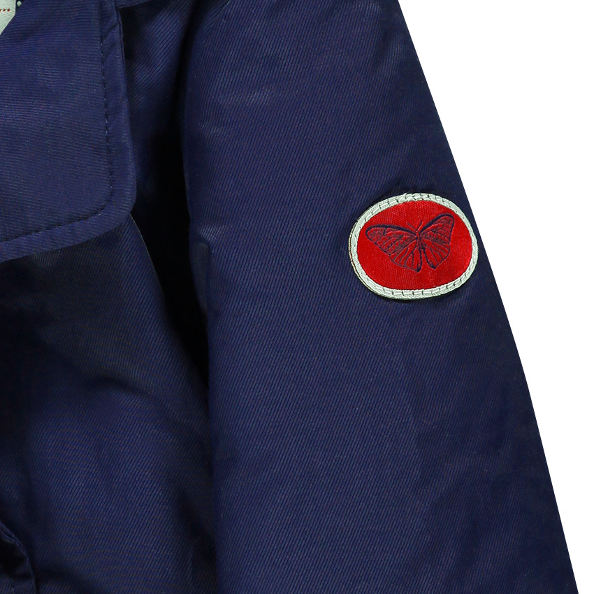 Trench en twill à capuche et ceinture amovibles doublé en popeline de coton 