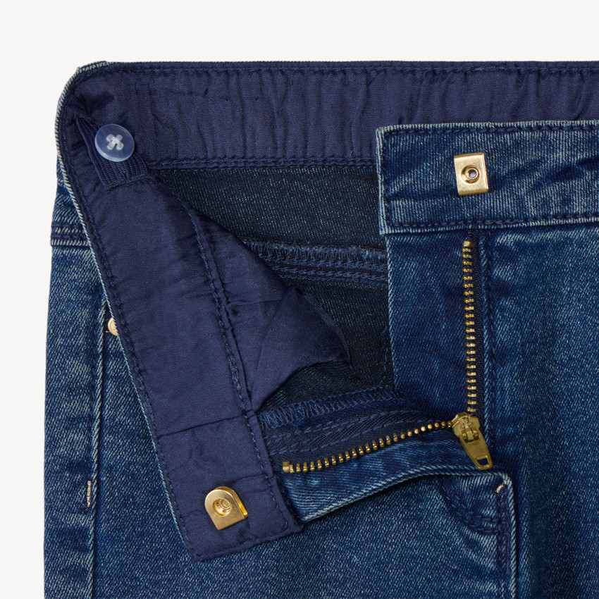 Jean slim en denim effet délavé pour fille 