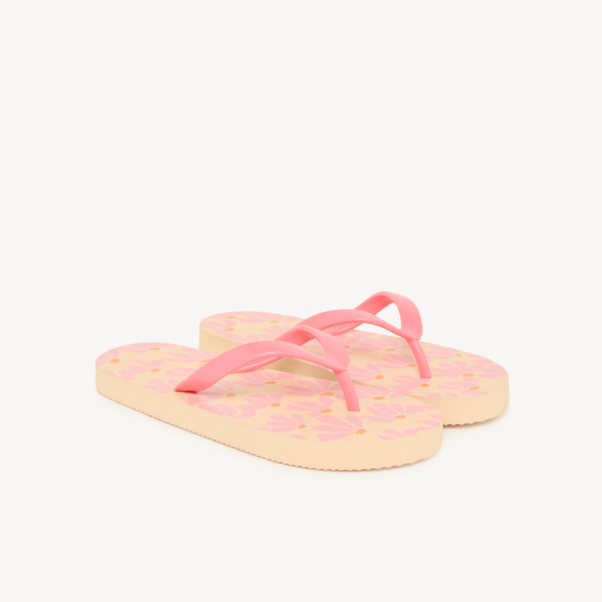 Tongs imprimé pétales pour fille avec lanière selon la pointure