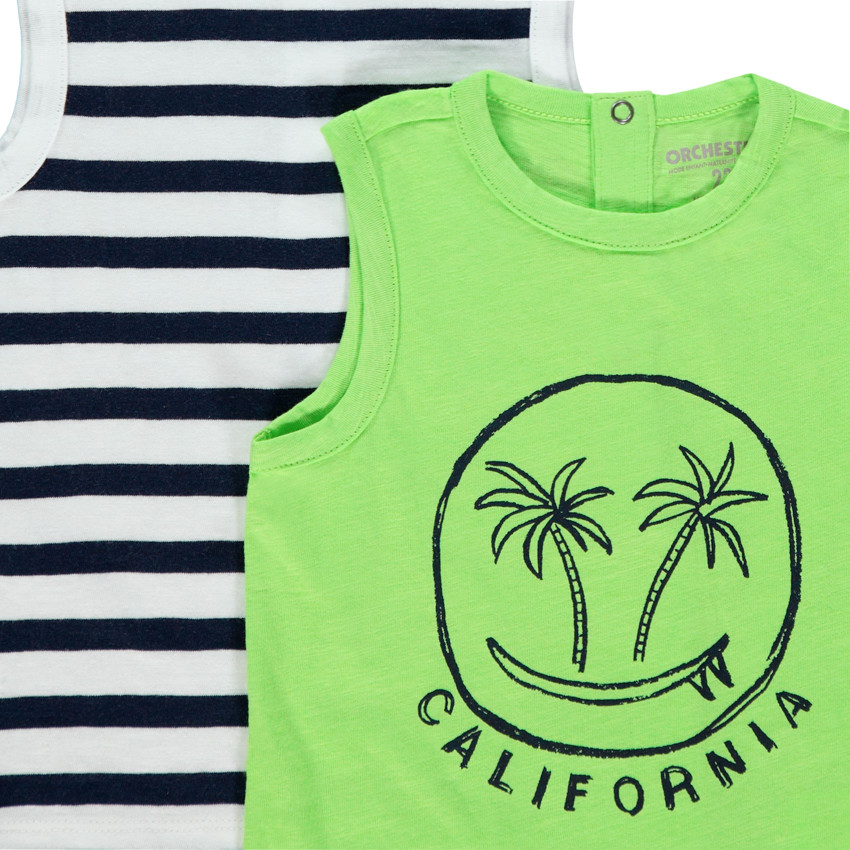 Lot de 5 débardeurs en coton à imprimés fantaisie 