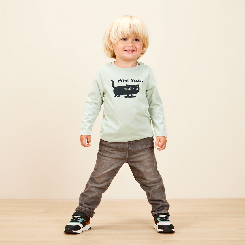 T-shirt manches longues en jersey print fantaisie pour bébé garçon 