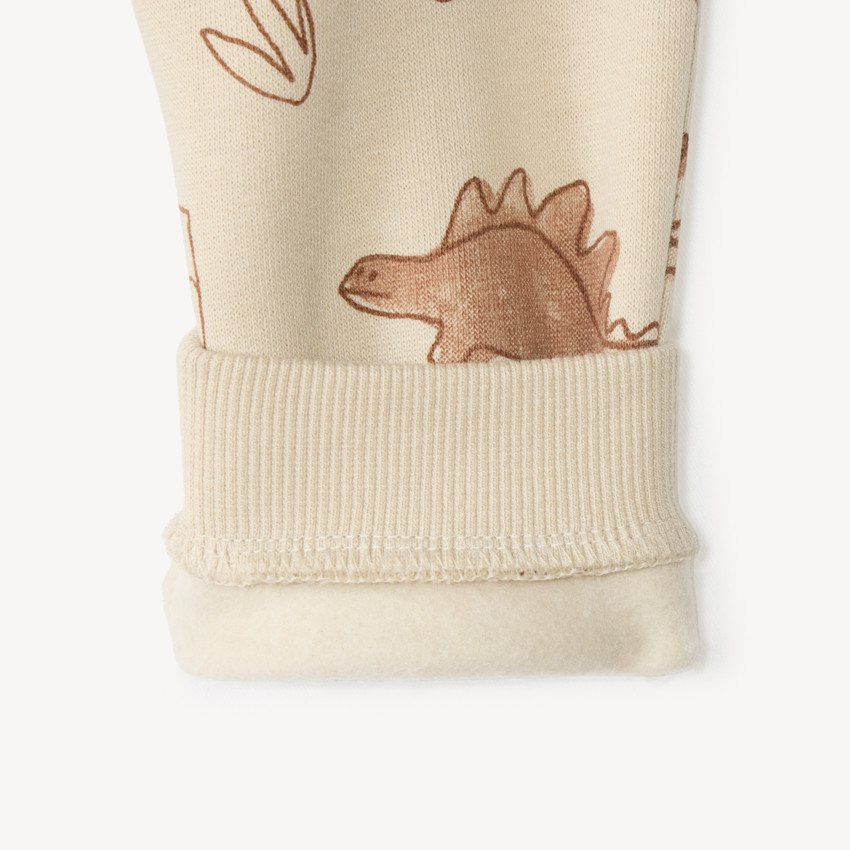 Pantalon jogging bébé en molleton motif dinosaure 