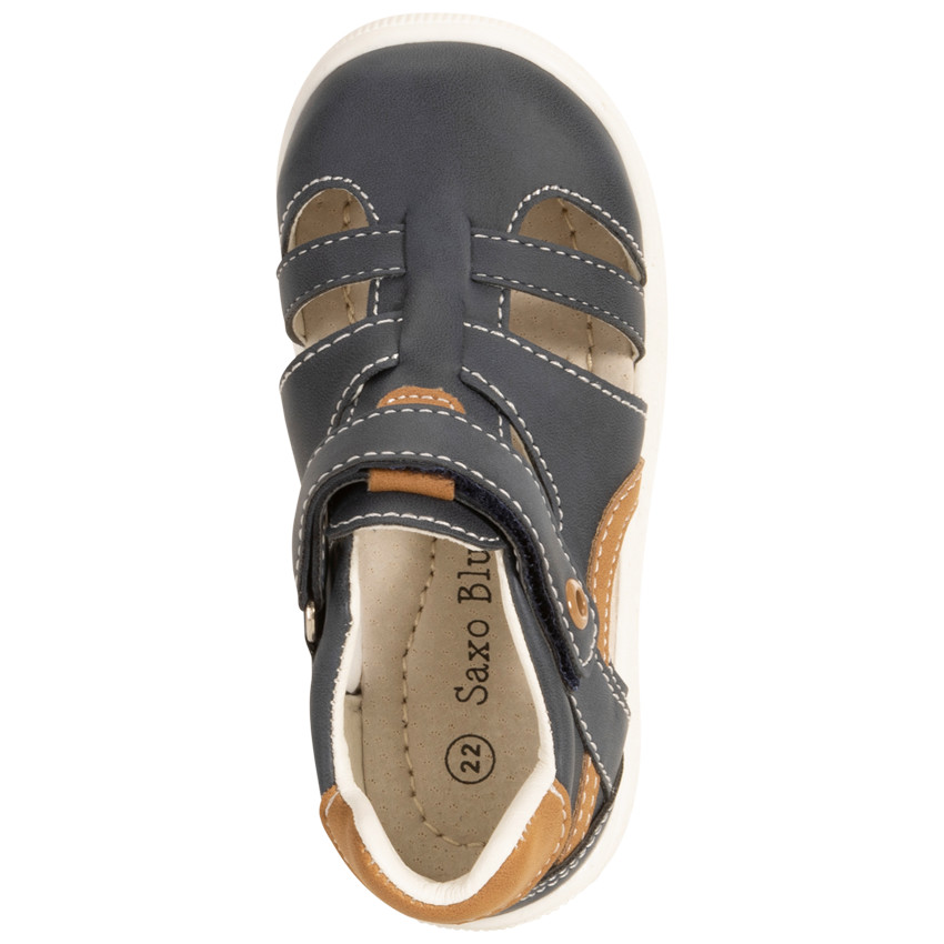 Sandales velcro à empiècements contrastés pour bébé garçon 