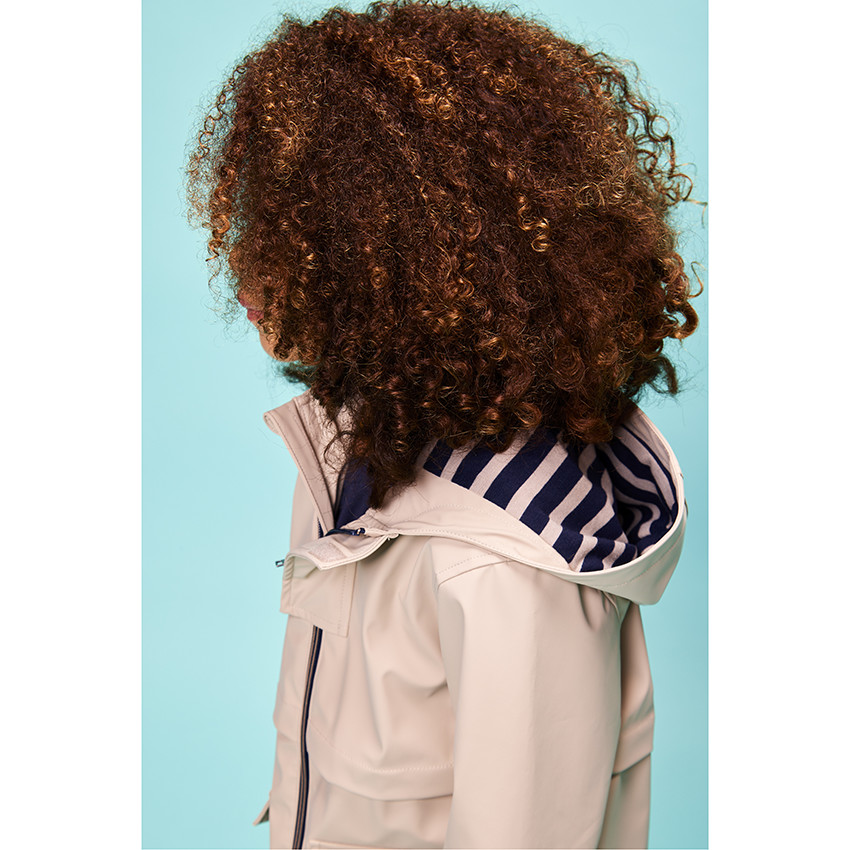 Parka gomme avec doublure rayée pour garçon 