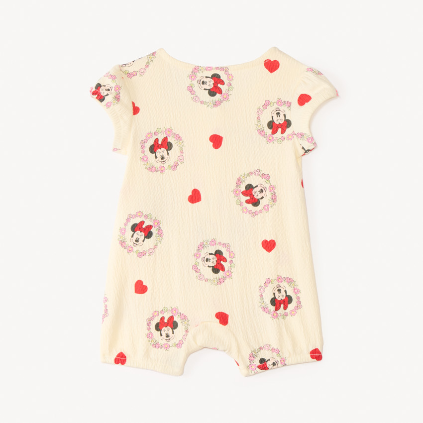 Combinaison courte à manches bouffantes Minnie Disney pour bébé fille  