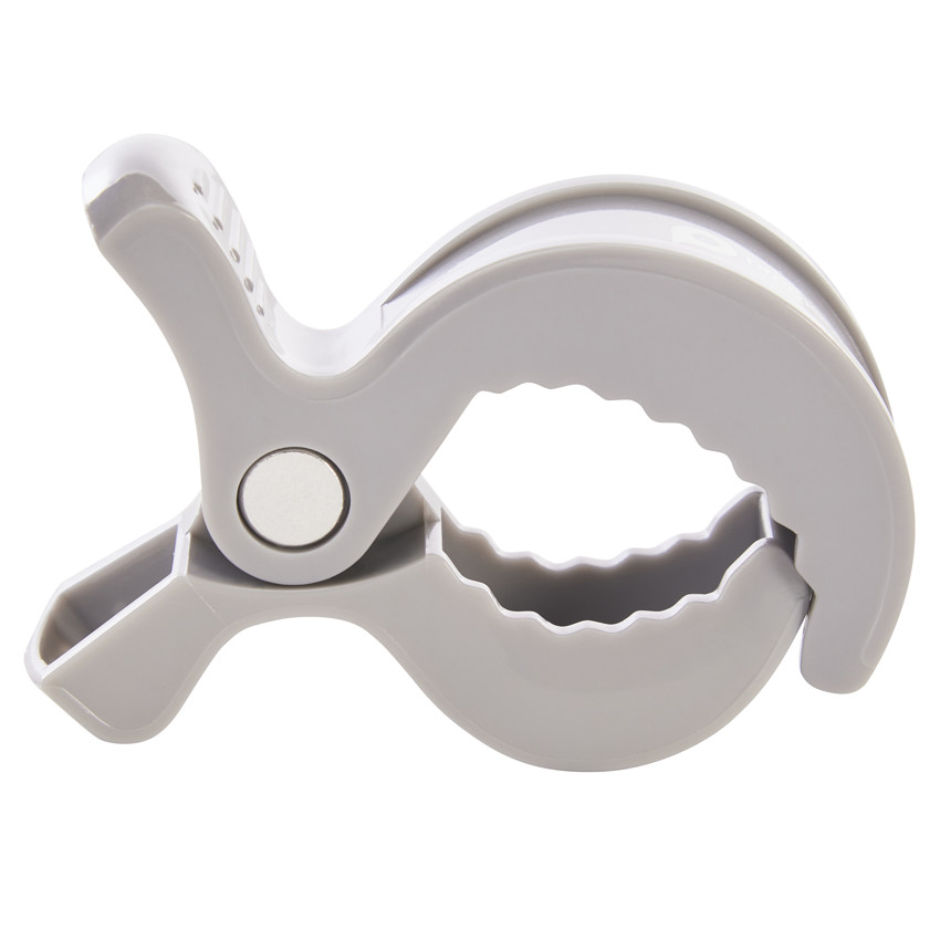 Lot de 4 pinces universelles pour poussette gris 