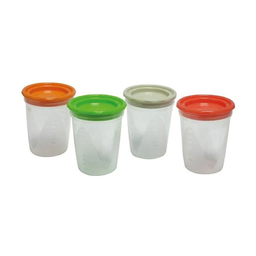 Lot de 4 grands pots de conservation alimentaire 