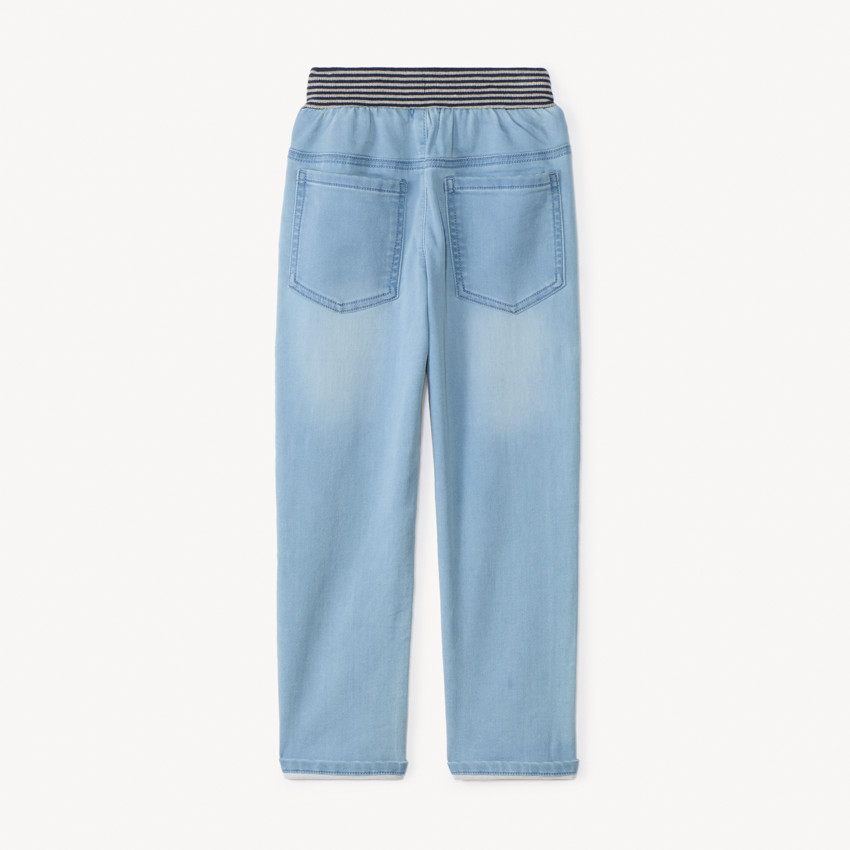 Jean droit avec taille élastiquée et rayée pour garçon 