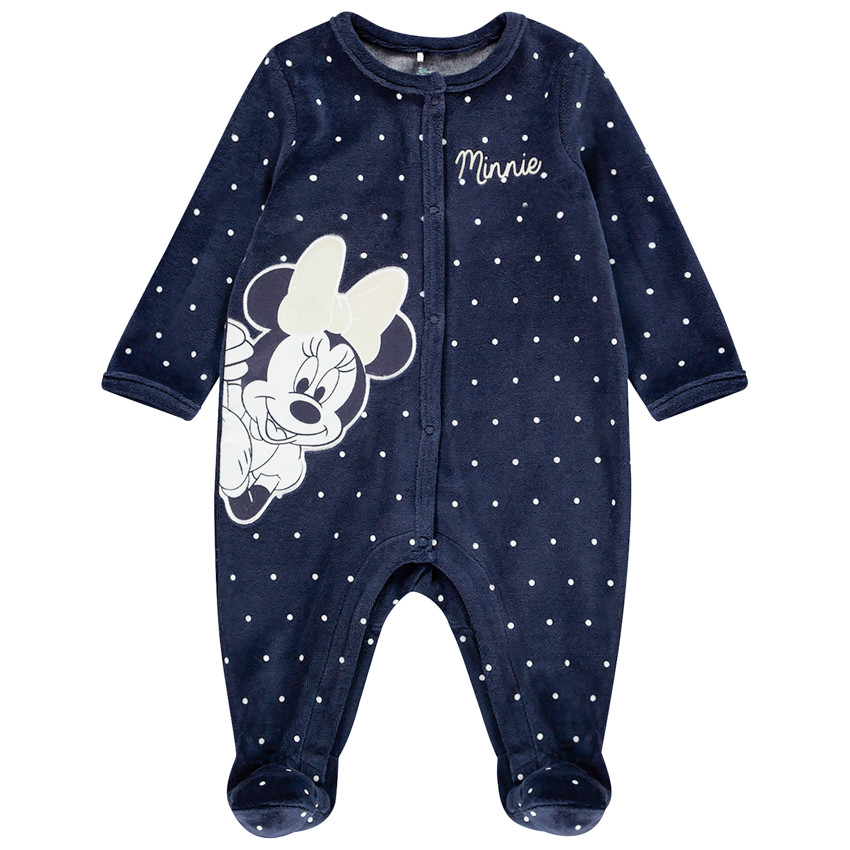 Dors bien en velours pois print Minnie Disney pour b b fille