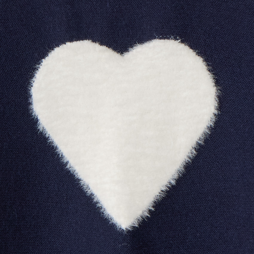 Pull manches longues tricot à motif pelucheux fille 