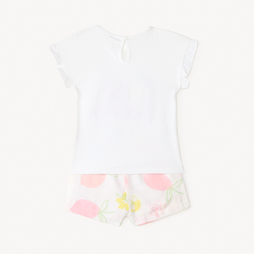 Ensemble 2 pièces t-shirt + short imprimé fruité pour bébé fille 