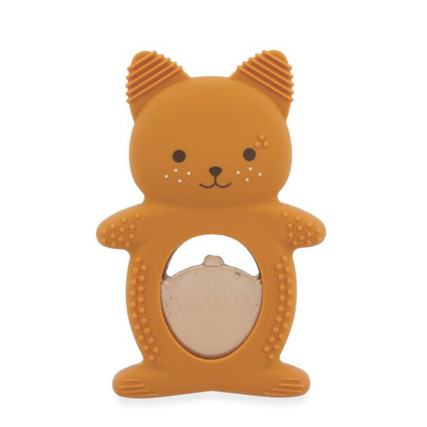 Duo anneau dentition et réfrigérant Ecureuil Orange 