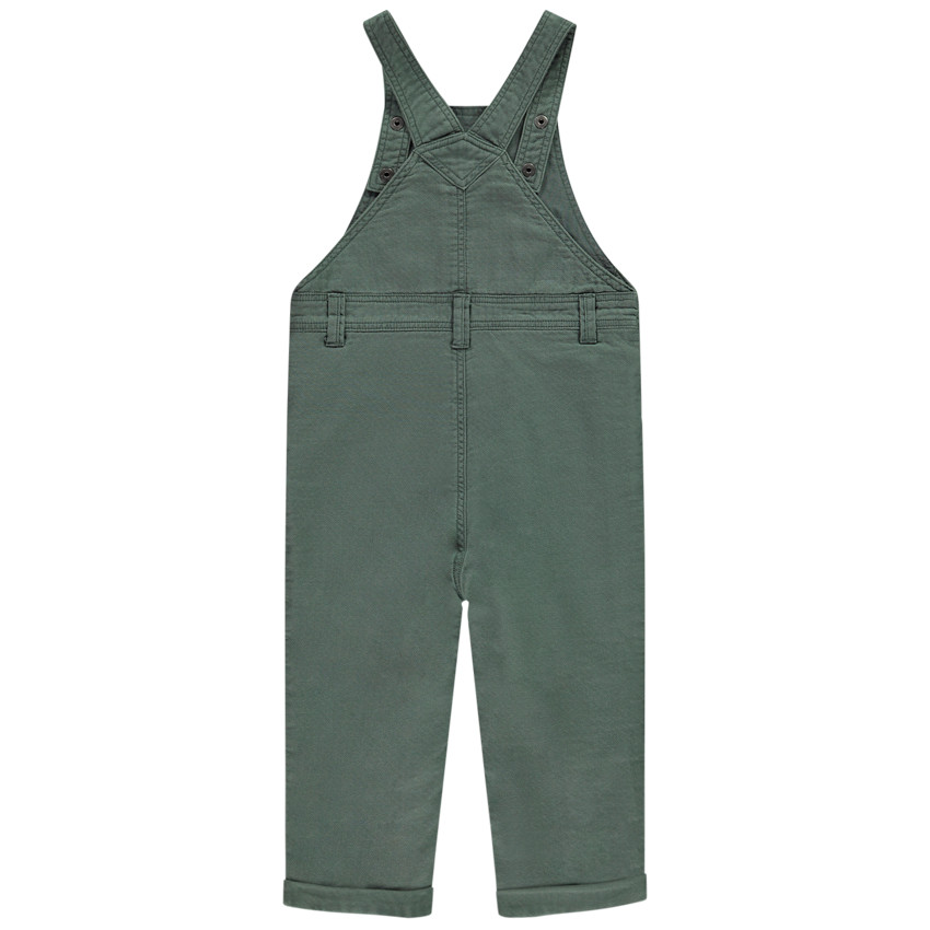 Salopette longue en toile avec volcan brodé pour bébé garçon 