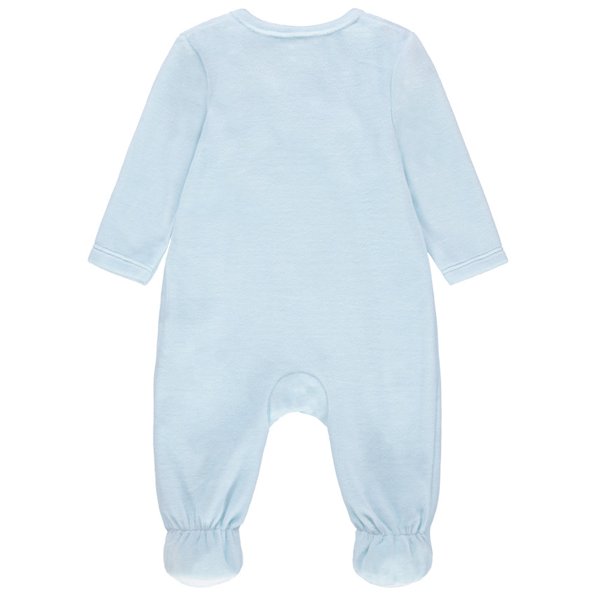 Dors-bien en velours pour bébé garçon à nuage et étoiles brodées  