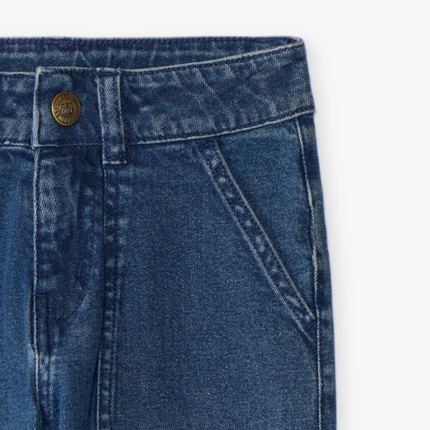 Jean droit garçon print en relief Vintage Sport 