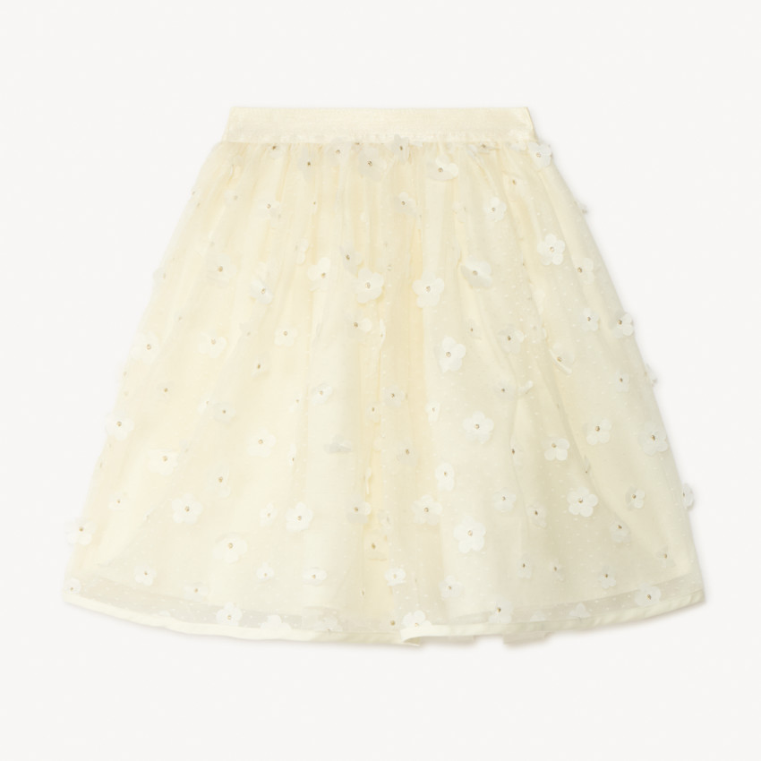 Jupe en tulle avec fleurs 3D pour fille