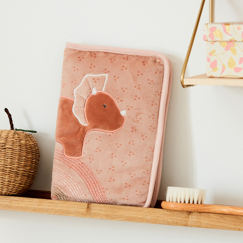 Protège carnet de santé zippé tricératops Popsie 