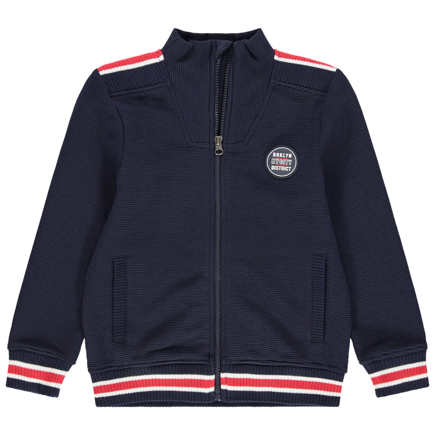 Gilet en molleton ottoman à badge 