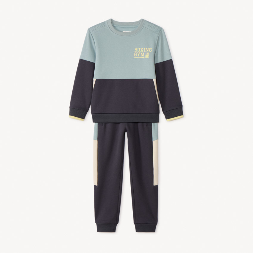 Ensemble jogging molleton effet color block pour garçon 