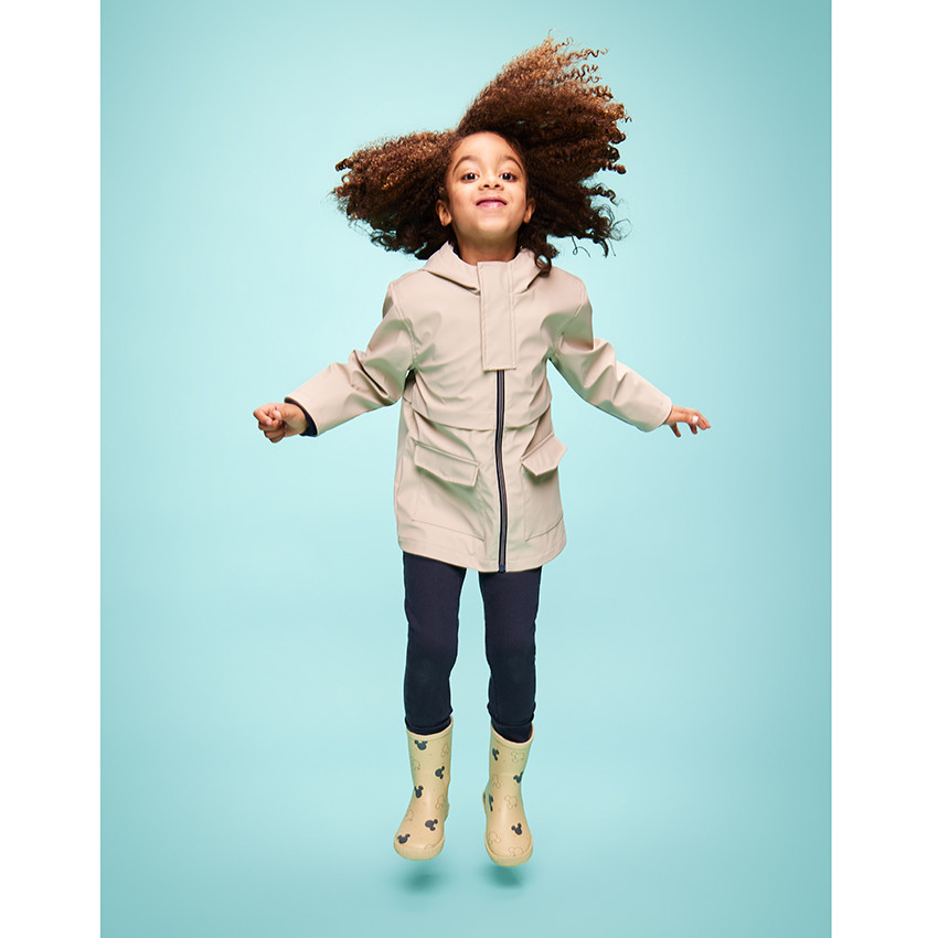 Parka gomme avec doublure rayée pour garçon 
