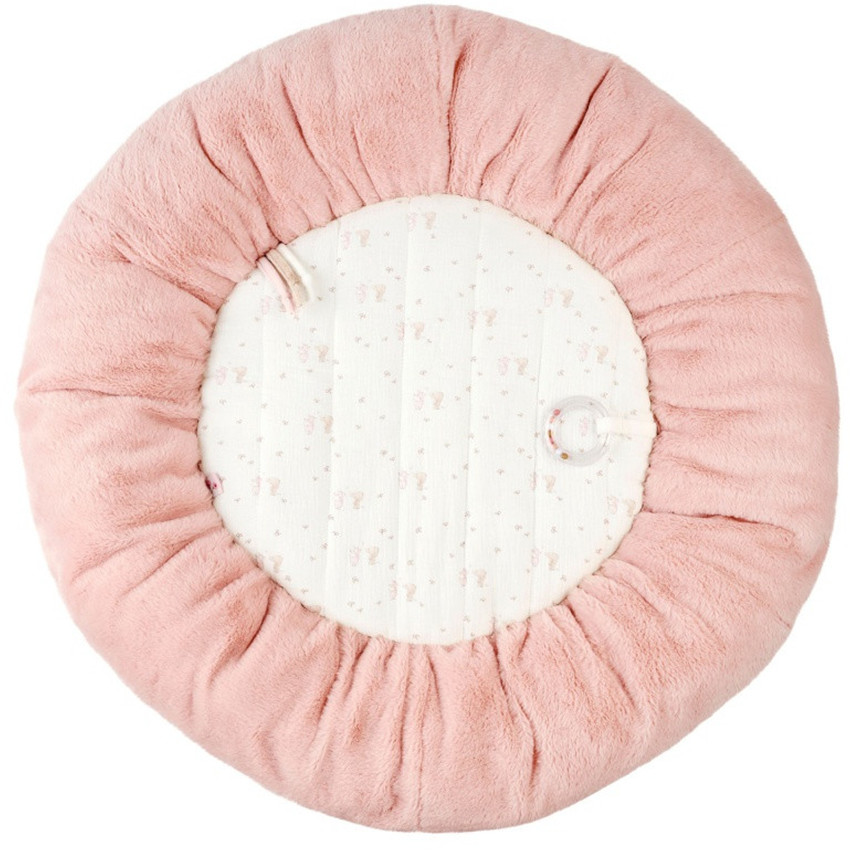 Tapis d'éveil pouf avec arches - Fanfan - Rose - Diamètre 90 cm 
