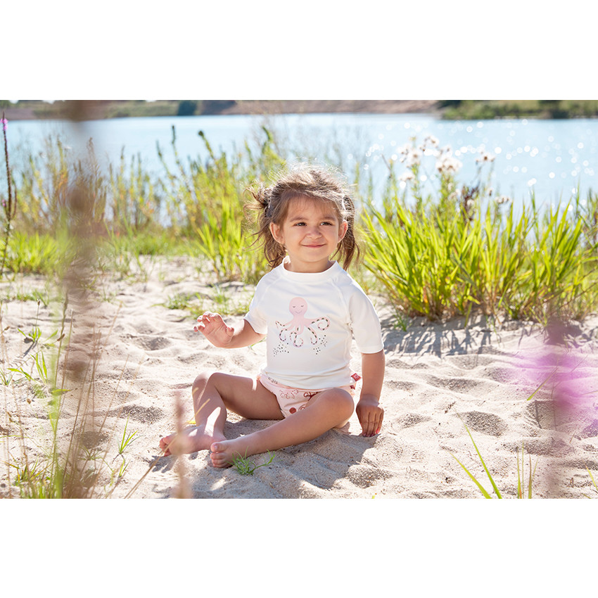 Couche de bain Fille 6 mois – Octopus Rose  