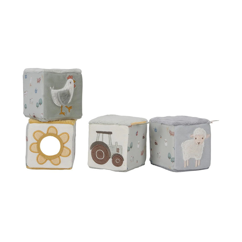 Lot de 4 cubes doux Little Farm  